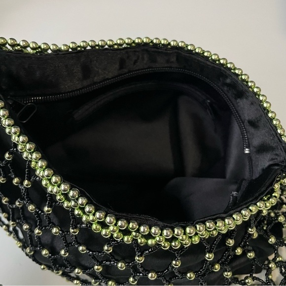 Vintage Beaded Black Purse - Picture 7 of 8